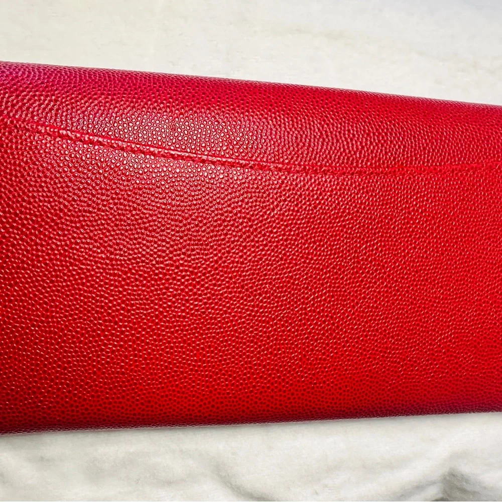 Christian Dior Red Leather Women's Wallet
